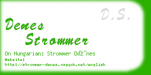 denes strommer business card